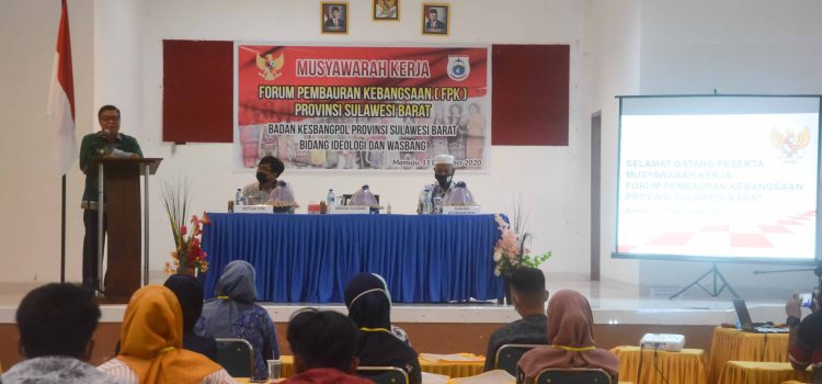 Kesbangpol Sulbar Memfasilitasi Rapat Musyawarah Kerja FPK Periode 2021-2025