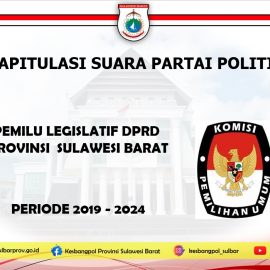 Rekapitulasi Suara Partai Politik Pileg DPRD Prov. Sulawesi Barat 2019