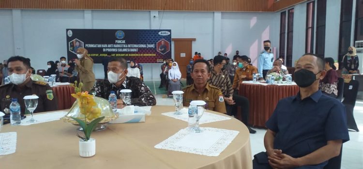 Kesbangpol Sulbar Hadiri Kegiatan peringatan Hari Anti Narkotika Internasional di Mapolda Sulbar