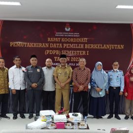 Kaban Kesbangpol Ikuti Rapat Koordinasi Pemuktahiran Data Pemilih Berkelanjutan semester I di KPU