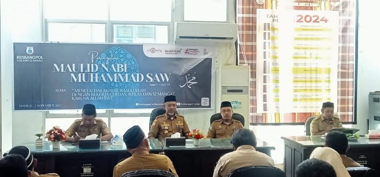 Kesbangpol Sulbar peringati Maulid Nabi Muhammad SAW 1444 H dengan Khidmat