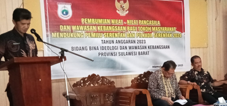 Kegiatan  Pembumian Nilai-nilai Pancasila dan Wawasan Kebangsaan  Bagi Tokoh Masyarakat Mendukung  Pemilu dan pilkada serentak 2024