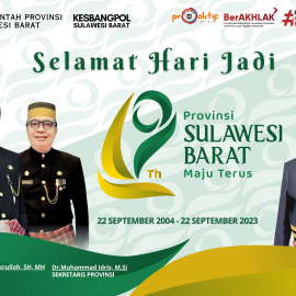 Selamat Hari Jadi Sulbar Ke 19