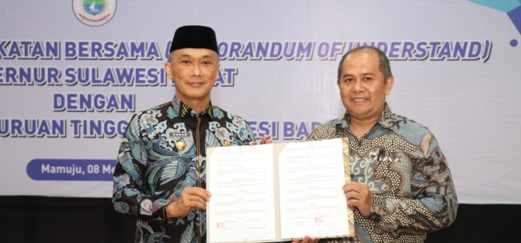 Kolaborasi Pemerintah dan Perguruan Tinggi Pj Gubernur Sulbar Prof Zudan Bersama Perguruan Tinggi Se- Sulbar Teken MOU