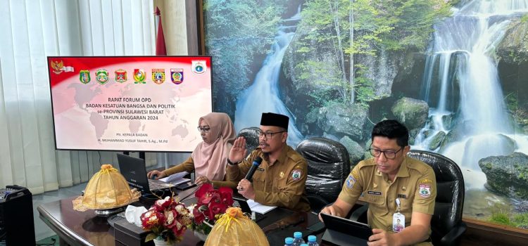 Rakor Forum OPD Kesbangpol Se-Sulbar, H.Yusuf Tahir tekankan perencanaan berkualitas berbasis Data