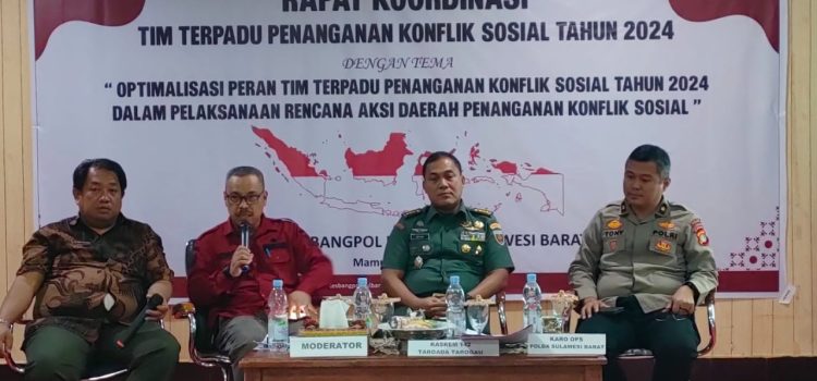 Badan Kesbangpol Provinsi Sulawesi Barat gelar Rapat Koordinasi Tim Terpadu Penanganan Konflik Sosial.