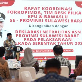 Deklarasi Netralitas ASN Lingkup Sulbar, Pj Bahtiar: Ini Akan Dilanjutkan di Kabupaten