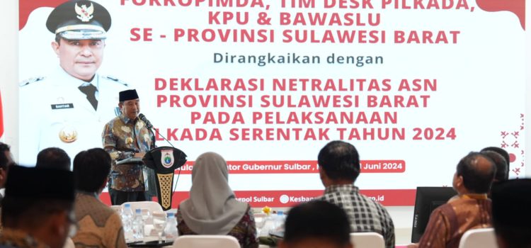 Deklarasi Netralitas ASN Lingkup Sulbar, Pj Bahtiar: Ini Akan Dilanjutkan di Kabupaten