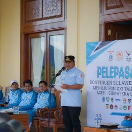 Pj Gubernur Sulbar Lakukan Pelepasan Kontingen Sulbar untuk PON XXI Aceh-Sumut 2024